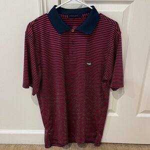 Southern Tide Polo - Navy and Red Stripes